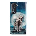 thumbnail image 4 of Wallet Case for Samsung Galaxy S21 FE with Colorful Painting Pattern PU Leather Magnetic Kickstand Flip Folio Cover, Card Slots Holder Soft Silicone Shockproof Protective Case,Pattern-K, 4 of 8