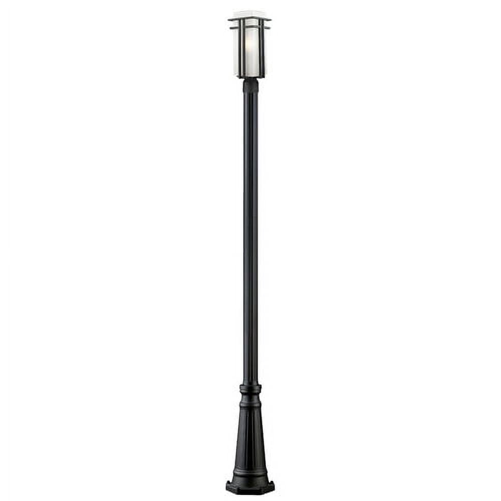 1 Light Outdoor Post Mount Lantern In Art Deco Style 10 Inches Wide By 111 Inches High Z-Lite 549Phmr-519P-Bk