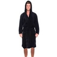 thumbnail image 1 of Daeful Peignoir pour Hommes à Capuche, Robe de Bain en Polaire, Longueur Complète, Noir 5TG, 1 of 3