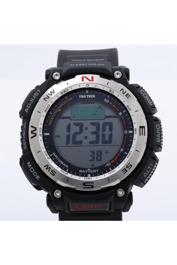 Pre-Owned CASIO Pro Trek Climber Line PRW34001JF Men's Digital Watch, Black/Silver,...