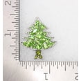 thumbnail image 2 of Faship Green Rhinestone Crystal Christmas Tree Pin Brooch, 2 of 3
