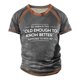 thumbnail image 1 of Men's Raglan T-shirt Retro Short Sleeve Round Neck Letter Printing Tops 4XL, 1 of 3