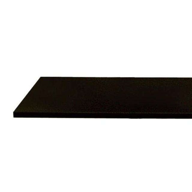 12 x 48 Po. Support d'Étagère en Bois, Noir