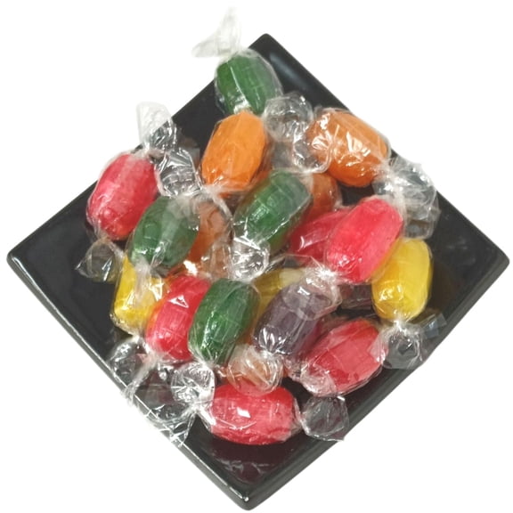 Michele’s Pantry Assorted Fruit Barrels Hard Candy, Wrapped, 2 lb Bulk Bag, Contains Milk
