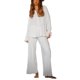 thumbnail image 2 of VISgogo Traje de pantalón de dos piezas para mujer, blusa de manga larga de color liso y pantalones de corte recto VISgogo  moda, 2 of 9