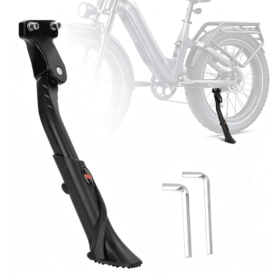 LADYGYM Bike Kickstand for 24"-29" Adult Bike Ebike Mtb W/ 40Mm Hole Spacing | Adjustable Non-Slip Kick Stand Provides Stable Parking Support for Electric Bike,Metal Material,Larger Foot Base