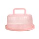 thumbnail image 1 of Naiovety Nueva caja de plástico portátil para pasteles redondos, soporte para almacenamiento de pasteles, contenedor para postres, funda, accesorios Organizadores de utensilios de cocina rosado Naiovety JJ22886-02, 1 of 6