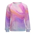thumbnail image 7 of Sweatshirt For Womens Crewneck Colorful Marble Pattern Hoodies Teen Girls Cute, 7 of 7