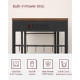thumbnail image 3 of Baker's Rack, Coffee Bar Stand with Charging Station, Storage Shelves, 15.7 x 35.4 x 35.6 Inches, Rustic Brown, 3 of 8