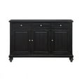 thumbnail image 4 of Coast To Coast Imports Raven Black Rub Three Door Three Drawer Credenza, 4 of 6