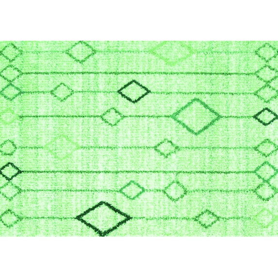 Ahgly Company Indoor Rectangle Solid Green Modern Area Rugs, 2' x 3'