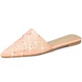 thumbnail image 2 of BLISSFUL STEP Women's Glitter Pointed Toe Slide Flats Mules, 2 of 6