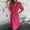 Orange, variant on Women's Casual Loose Fitting Long V Neck Dress for Everyday Comfort and Effortless Style Orange S