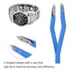 thumbnail image 3 of Pinzas en forma de V para barra de resorte de reloj Unique Bargains, herramienta de reparación de reloj de aleación de aluminio para relojeros y reparadores, azul, 3 of 7