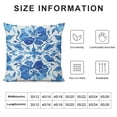 thumbnail image 5 of Creowell Flower Pattern Navy Blue Throw Pillow Covers, Blue Accents Pillow Decor, Blue Accents Theme Room Decor, Pillow Cases for Sofa Bed Couch,  modern Theme Room Decor 24x24in, 5 of 5