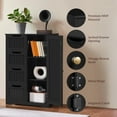 thumbnail image 6 of Wooden Bathroom Floor/Side Storage Organizer Cabinet with 4 Drawers and 1 Cupboard, Freestanding Entryway Storage Unit Console Table for Home Decor, 6 of 18