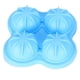 thumbnail image 2 of Molde para cubitos de hielo de 4 orificios, bandeja de molde para hacer bolas de hielo de silicona para suministros de cocina para el hogar, azul cielo, 2 of 14