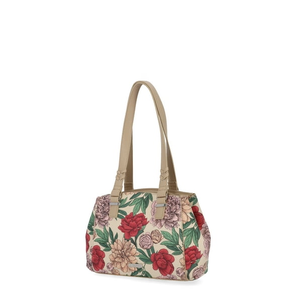 Koltov Vegan Leather Evelyn Shopper, Primrose/ Chino