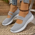 thumbnail image 4 of EKVAHL Women Mary Jane Walking Shoes Knit Slip-On Flats for Women, Diabetic Casual Nurse Shoes with Arch Support Gray, 4 of 6