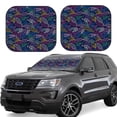 thumbnail image 1 of KLL Cute Line Fish for Windshield Sun Shade 2-Piece Foldable Car Front Window Sunshade for Most Sedans SUV Truck-Small, 1 of 6