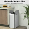 thumbnail image 3 of GVN Kitchen Trash Can,13.2 Gal Slim Kitchen Trash Can with Wing Lids and Stainless Steel Frame, 3 of 9