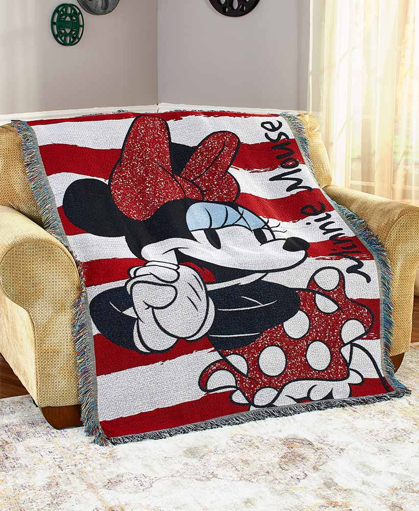 Woven Throw Blanket Disney Home Decor Minnie Mouse