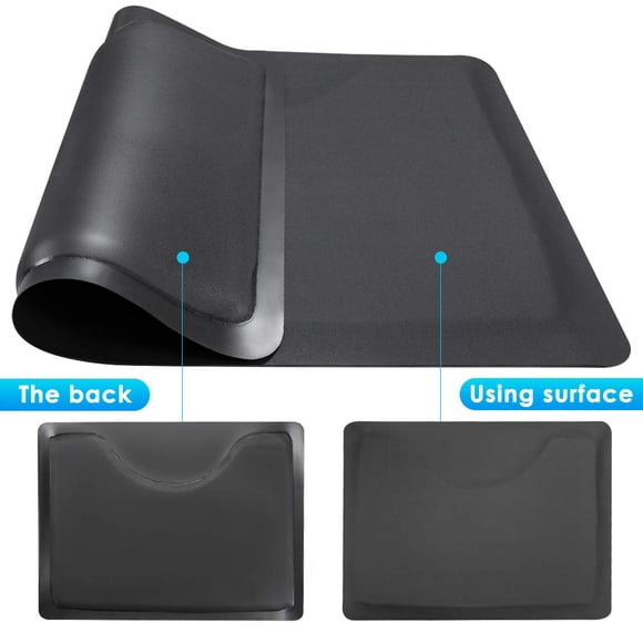 Salon mats for Hairstylist Standing Anti Fatigue 3'x4' Barber Shop Salon Floor Chair Mat - Black Square Hair Floor Mat 1/2"" Thick Hair Cutting Hairdressing Equipment
