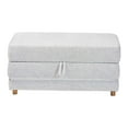 thumbnail image 2 of Baxton Studio Sabriel Modern Light Gray Fabric Convertible Sleeper Ottoman, 2 of 6