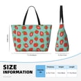 thumbnail image 3 of Rocae Hand Drawn Strawberry for Large Women's Waterproof Beach Bag Tote with 7 Pockets Pool Bag for Travel Gym Vacation, 3 of 6