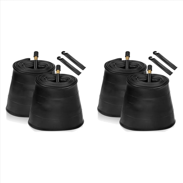 Paquete de 4 Cámaras de Bicicleta Fat 20X4.0 con Válvula AV de 32 mm, Cámaras de Bicicleta con 2 Palancas de Neumáticos, para Bicicleta de Carretera/Montaña/e