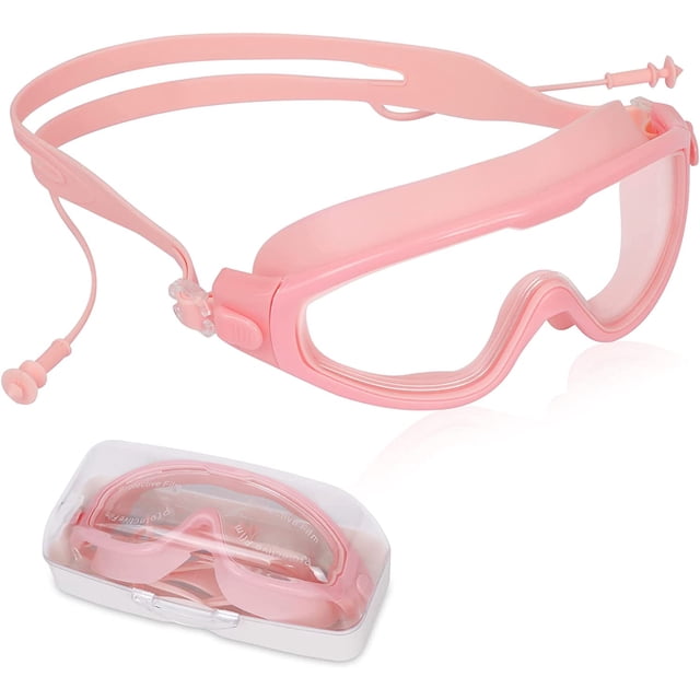 1 Uds gafas de natación gran angular, protección UV transparente antivaho impermeable visión ajustable de 180 grados oso de fresa Electrónica