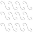 thumbnail image 4 of Inteprter 12 ganchos S para el hogar, estante de almacenamiento de barandilla de utensilios sencillos, colgador de ropa para habitación, perchas Accesorios de baño Plata, 4 of 6