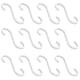 thumbnail image 4 of Inteprter 12 ganchos en forma de S para almacenamiento de utensilios, organizador de habitación, colgador de ropa, prácticos colgadores para Accesorios de baño Plata, 4 of 6