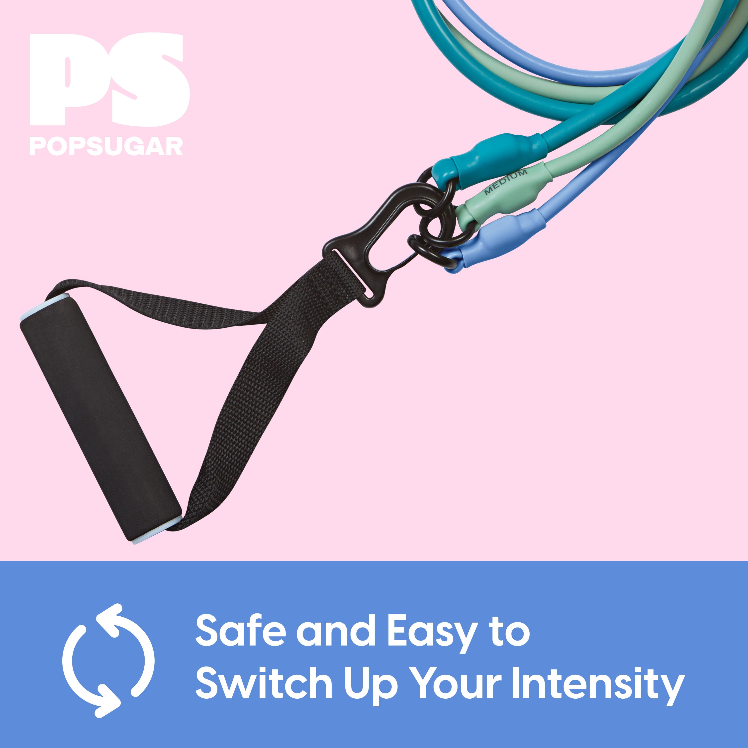 Popsugar 3-in-1 Resistance Cord, Exercise Bands
