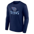 thumbnail image 2 of Men's Navy Tennessee Titans Logo Team Lockup Long Sleeve T-Shirt, 2 of 3