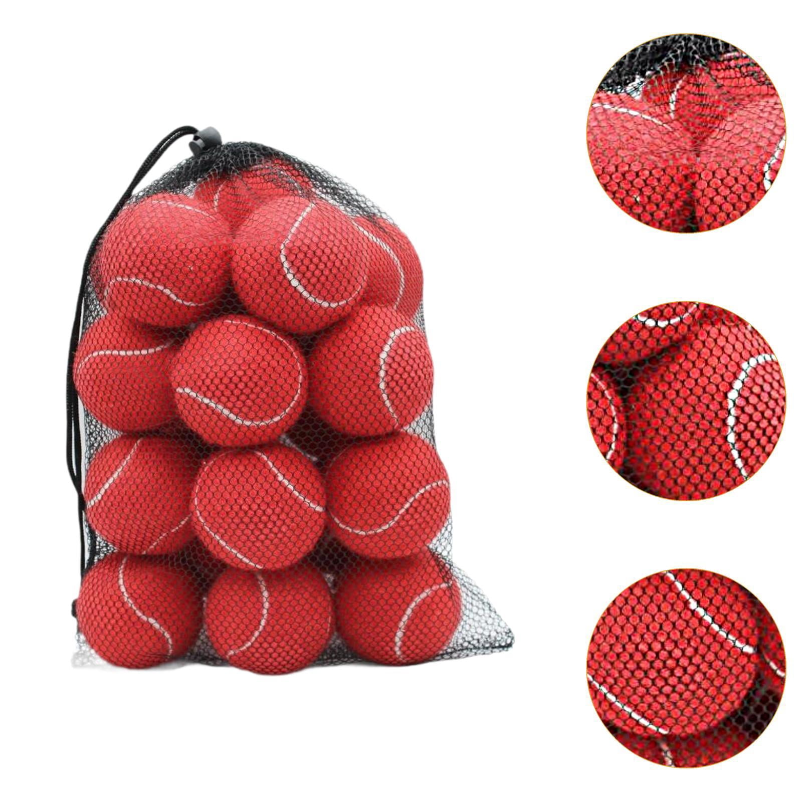 funtasica 20 Pieces Tennis Balls Wear Resistant Resilience 2.52" Dia, Elastic Balls Training Balls for Playing with Dogs Racquet Sports Orange