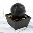 thumbnail image 2 of MesaSe Indoor Water Fountain  Tabletop Waterfall Fountain  with Light  Nature Sounds  Pebbles  7‘‘, 2 of 9