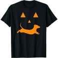 thumbnail image 2 of Halloween Pumpkin Dachshund Jack-o-lantern T-shirt Costume, 2 of 3