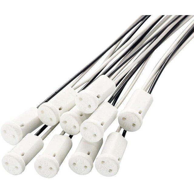 10pcs G4 Led Socket Base Holder Cerámica Bombilla halógena Adaptador Convertidor, 11 Feliz Sencillez