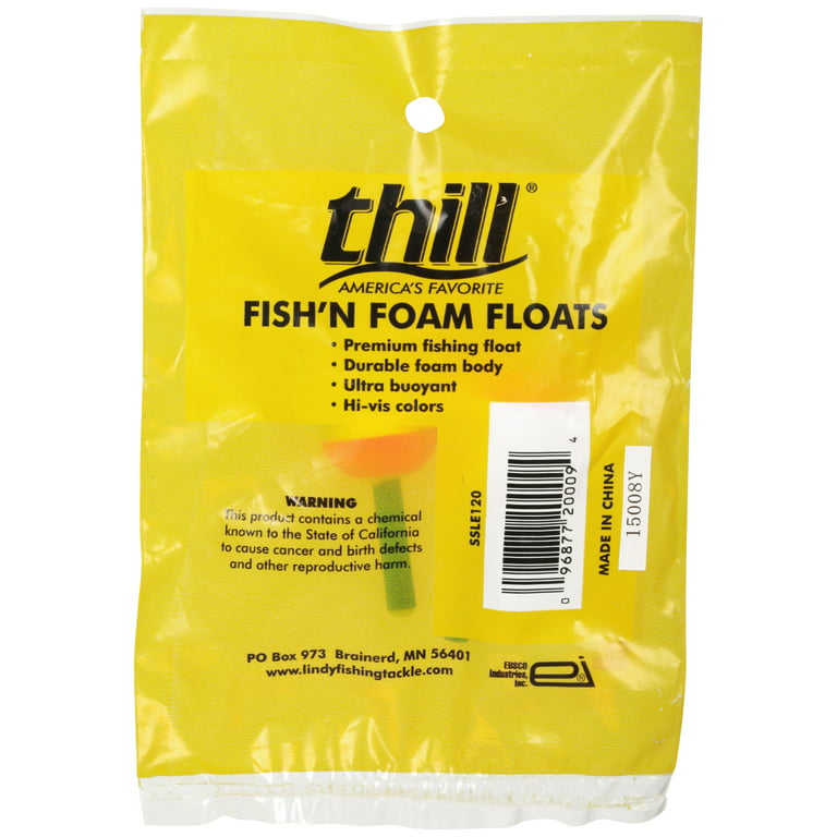 Thill Fish'n Foam Cigar Floats - Red/White - 1 1/2 in - Spring Stick