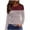 Wine, variant on MaFYtyTPR Women's Long Sleeve Tops Fashion Striped Printing Round Neck Loose Pullover Comfy T-Shirt Blouse Top Gray L