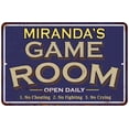 thumbnail image 1 of MIRANDA'S Blue Game Room Sign Metal 12 x 18 Matte Finish Metal 112180002300, 1 of 1