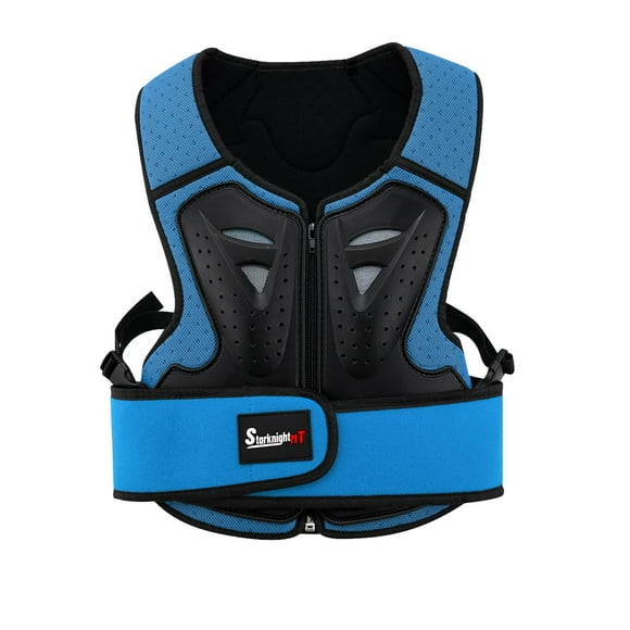 StarknightMT Kids Motorcycle Chest Protector Dirt Bike Youth Riding Spine Back Armor Protection for Motocross Cycling Skateboard,Skiing,Skating,Off-Road ï¼Blueï¼
