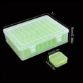 thumbnail image 1 of 30-Grid Green Plastic Storage Organizer Box with Inner & Outer Containers, 22.5x17.5x6cm, 2L Capacity - Durable New Plastic Construction for Jewelry, Beads, Hardware; Portable, Modern Design for Home, 1 of 6