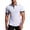 White, variant on Shirts for Men Casual Solid Color Matching Jacquard Buttons Short Sleeve Turtleneck Polo Top Khaki XXL