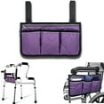 thumbnail image 2 of Wheelchair Side Bag, Wheelchair Pouch for Wheelchair, Wheelchair Bags to Hang on Side, Wheelchair Accessories Bag, Black, 2 of 8