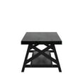 thumbnail image 4 of Weston Home Westyn Rustic X Base Wood Rectangular Coffee Table, Black, 4 of 4