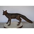thumbnail image 2 of Fox Standing Bronze Statue -  Size: 36"L x 11"W x 19"H., 2 of 10