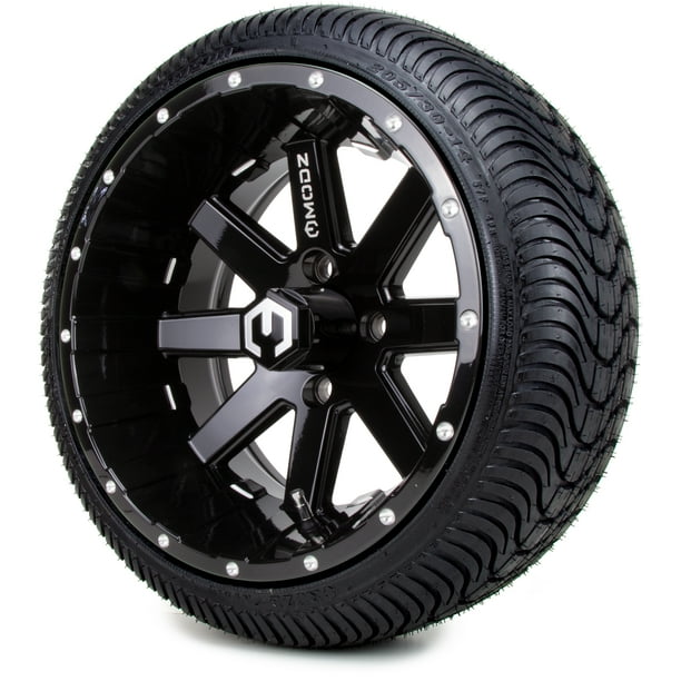 MODZ® Assault Golf Cart 14" Wheels and Tires Black w/ Ball Mill