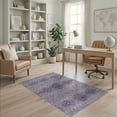 thumbnail image 2 of ODIKA 4'x6' Washable Area Rug Boho Tie Interlocking Grid Abstract Marbled Fade Purple for Dorm Room, Small Living Stain Resistant Low Profile, Easy Care, 2 of 7